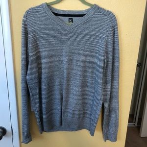 14TH & UNION MEN'S MEDIUM LONG-SLEEVE GRAY WHITE